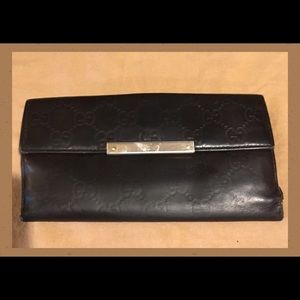 Gucci chocolate brown long Wallet